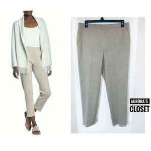 St John XL Hazelnut  Wool Casual Pants Italian Trouser Athleisure NWT $595